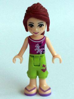 LEGO Minifigure-Mia, Lime Cropped Trousers, Magenta Top-Friends-FRND130-Creative Brick Builders